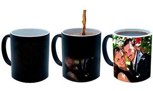 Imagen 3 de 4 de Tazas Mágicas Sublimadas Personalizadas Logo Fotos Con Caja