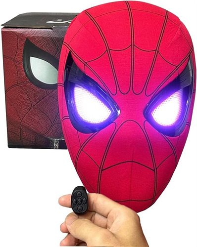 Casco Eléctrico Spiderman Con Ojos Móviles