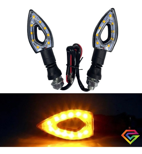 Par De Luces Led Direcciónal Para Moto 