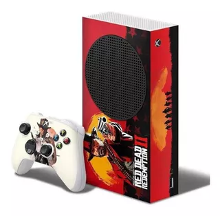 Adesivo Skin Xbox Series S E Dois Controles Red Dead