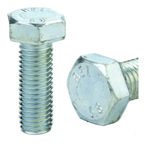 Parafuso Sextavado M6 X 12 Mm - 5.8 Pacote 100 Zincado