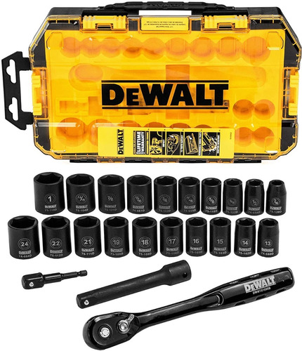 Dewalt Tough Box 23 Pc 1/2 Drive Impact Socket Set