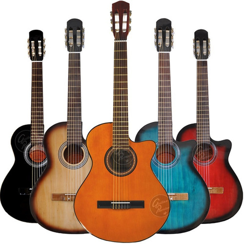 Guitarra Criolla Con Corte Superior + Funda + Pua + Garantia