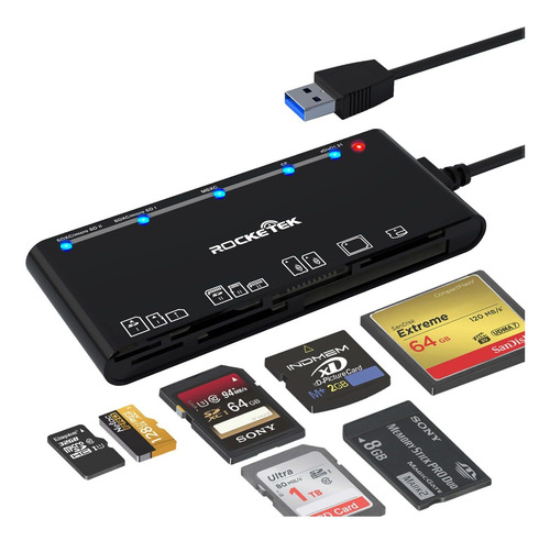 Lector Sd Usb 3.0 7 1 Memoria Portatil Para Micro Tf Cf