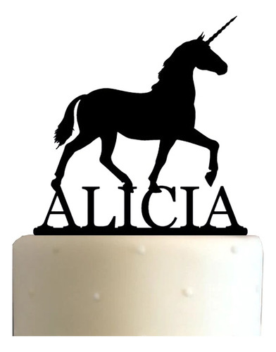 Cake Topper Adorno Torta - Unicornio Personalizado