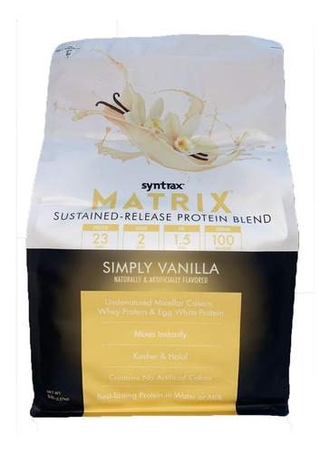 Suplemento em pó Syntrax  Matrix proteínas Matrix sabor  simplesmente baunilha em saco de 2.27kg