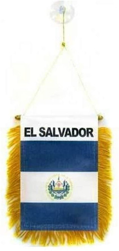 Az Flag Mini Banner El Salvador 5.9 X 3.9 In - Banderín Salv