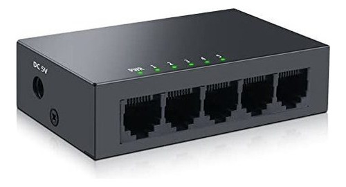 Conmutador Gigabit Ethernet Sodola De 5 Puertos | Mini Carca