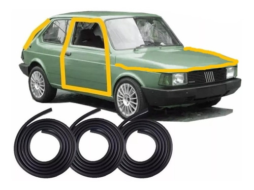 Kit Burletes Puertas Baúl Capot Colizas Ptas Fiat 147