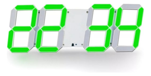 Reloj De Pared Digital Led 3d Color de la estructura Blanco