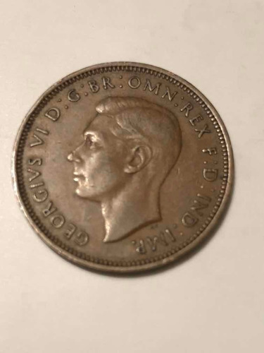 Moneda Gran Bretaña , Georgius Vi, Half Penny , 1945