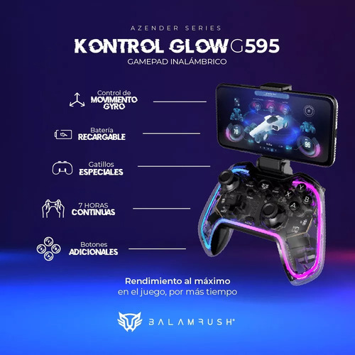 Gamepad Balam Rush Kontrol React G575 Inalambrico Pc Ps3 Ps4
