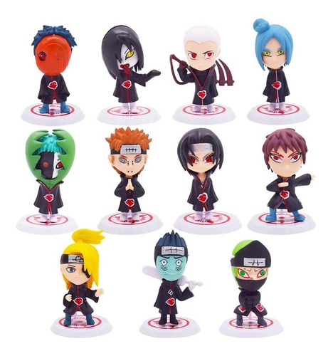 Set 11 Figuras Akatsuki Naruto Shippuden Coleccion Pain Tobi