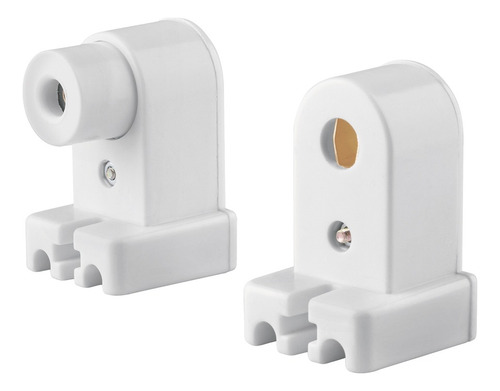 Bolsa 2pz Portalámparas P/tubo Led Y Fluorescente Fa8 46506 Blanco
