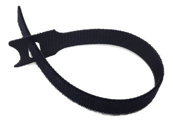 Imagen 1 de 1 de Cinta Velcro Negra 20cm (por Unidad)