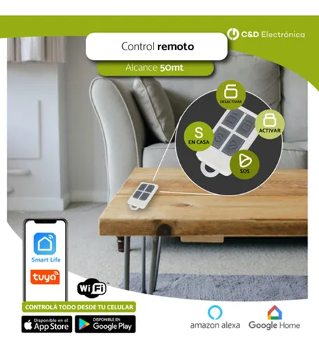 Kit Alarma Domiciliaria Inalámbrica Celular Wifi Gsm Bateria