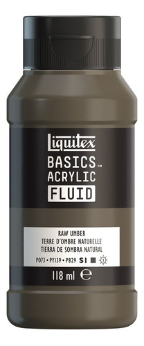 Tinta Acrílica Liquitex Basics Fluid 118ml Raw Umber