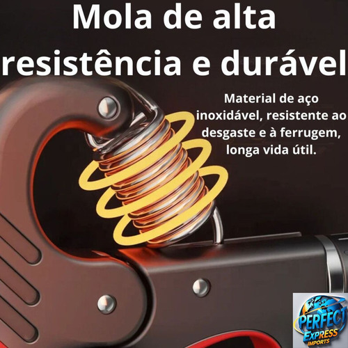 2 Hand Grip Fortalecedor De Punho Mãos E Antebraço 5 A 100kg Ajuste Intensidade Treino Aparelho Fitness Fisioterapia
