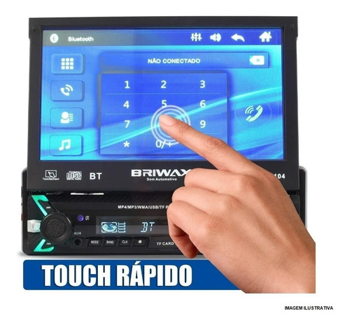 Imagem 3 de 9 de Central Multimídia Mp5 Dvd Retratil Bluetooth Espelhamento