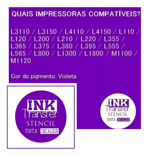 Tinta P Decalque Tatuagem P Impressão Powerink - 1l
