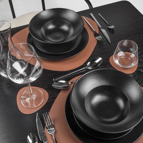 Set Vajilla Magma De Porcelana Rak X18 Piezas Para 6