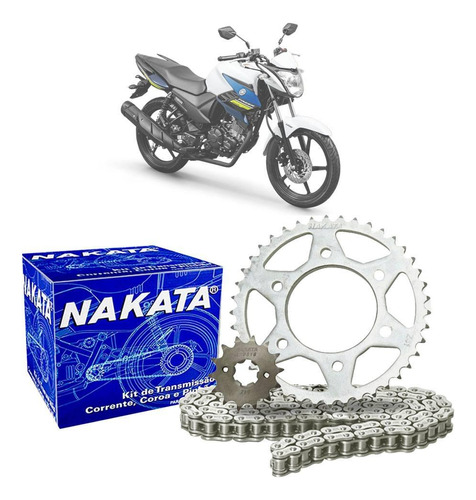Kit Relação Transmissão Nakata Yamaha Fazer 150 2013-2020
