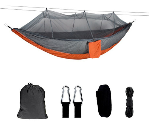 * Hamaca Grande Con Mosquitera De 260 X 140 Cm Para Acampar