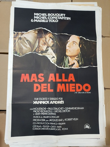 Afiche De Cine Original-mas Alla' Del Miedo-1963