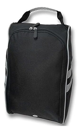 Bolsa Para Zapatos De Golf Caddydaddy, Negra/gris