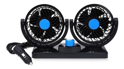 Imagen 1 de 5 de Ventilador Doble Para Auto Con Conexión 12v Rotacion 360º ®