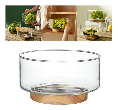Bandeja Nórdica Para Servir Con Pedestal De Madera, S