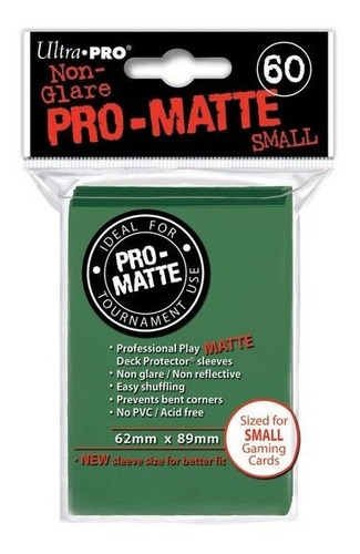 Imagen 1 de 1 de Ultra Pro Protectores Pro-matte, Verde (x60)