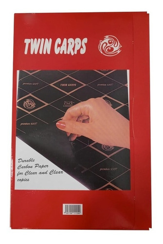 Papel Carbonico Twin Carps Negro Caja X 50 Hojas