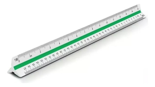 Escalimetro Régua Triangular Plástico 30cm Escalas N° 1 