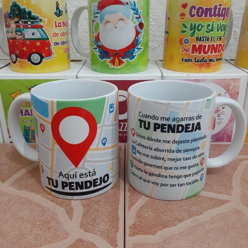Tazas Dúo 11 Onzas Aquí Está Tu Pendejo / Pendeja Novios