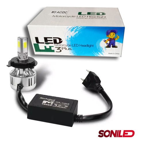 Bombillo Hid Led Moto O Carro 4000lm H4 Hi/low +  Cocuyos