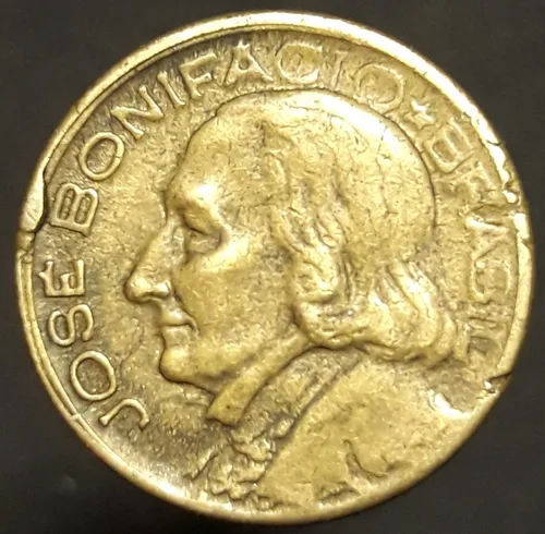 Moneda Brasil 10 Centavos 1954 José Bonifacio (Usado)