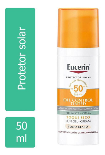 Eucerin Sun Gel-cream Oil Control Claro Fps50+ 50 Ml