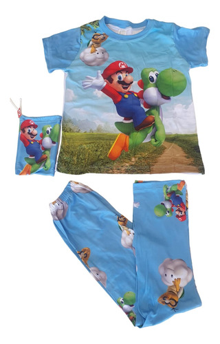 Pijama Infantil  Pantalon Y Playera Mario Bross