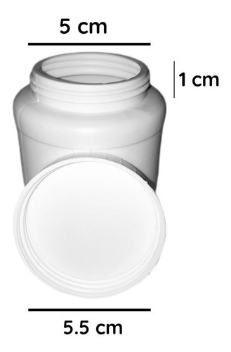 Potes Plasticos 250 Cc Pead Blanco X 80 Un.