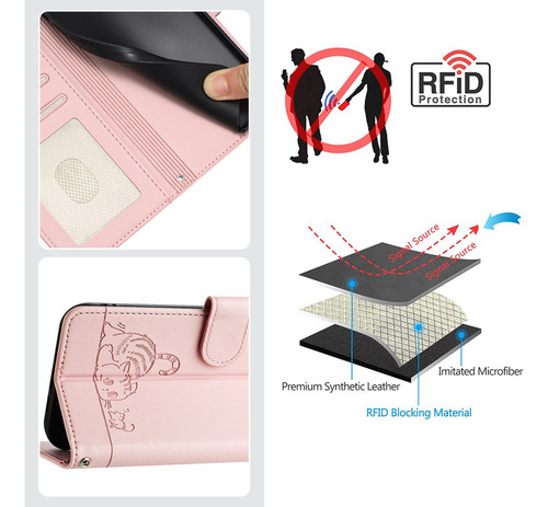 Gato Patrón Cartera Funda Para Redmi Note 13 Pro Plus 5g