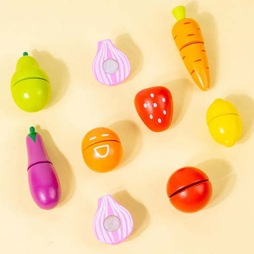 Montessori Frutas Verduras Juguetes Juego De Rol Para Niños