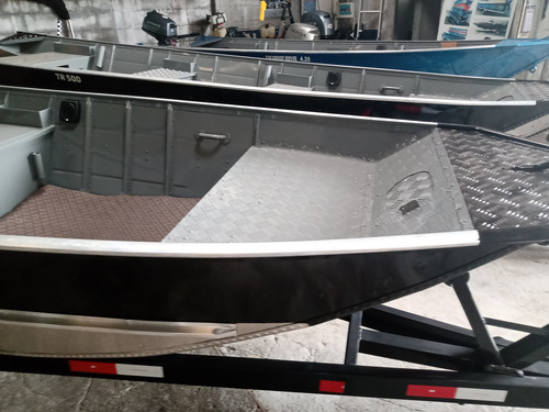 Barco 6m Aluminio Carreta Com Motor Hidea 15