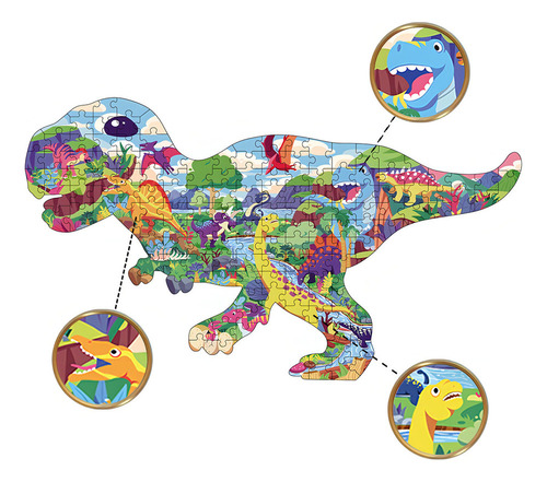 Quebra-cabeça De Dinossauros E Animais - Brinquedos