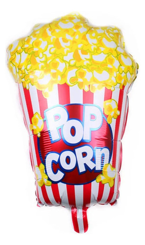 Globo Metalizado Pop Corn, Cabritas, Palomitas De Maíz 