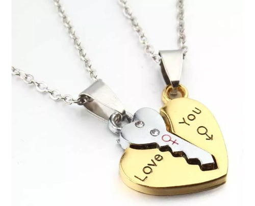 Collares Key Of Lov Pareja Enamorados Novios Esposos Genieka