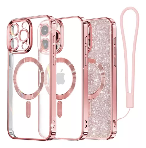 Funda De Celular Meifigno, Para iPhone 15 Pro Max, Oro Rosa