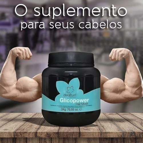 Imagem 4 de 5 de Glicopower Hair Mask 2kg Bomba De Nutrientes + Brinde