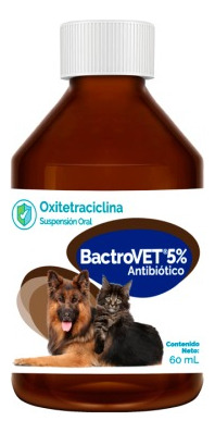 Bactrovet 5% Antibiótico 60ml Oxitraciclina Suspensión 