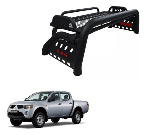 Barra Antivuelco Negro Matte 4x4 Mitsubishi L200 2007-2015